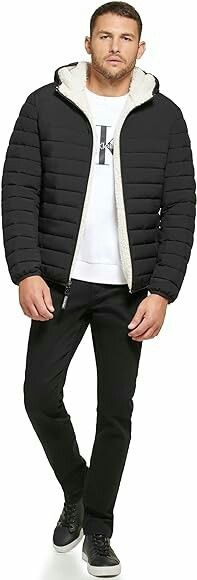 "Calvin Klein Men's Hooded Down Jacket: Your key to versatile style – a chic leather jacket and windbreaker in one! 🧥🌬️ #FashionEssentials #CalvinKlein" # puffer jacket outfit Jacket Puffer, Coats For Men, Mens Winter Coat, Quilted Coat