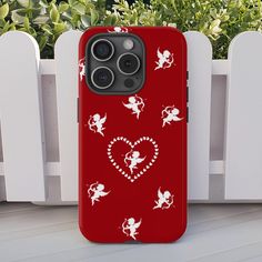 Red Valentines Day Phone Case | Valentine Accessories | Red Tough Cell Phone Case for iPhone 16 15 14 13 Pro | Samsung Galaxy S24 S23 S22 by KosinitzaShop on Etsy Valentine Accessories, Red Phone Case, Valentines Accessories, Phone Cases Aesthetic, Aesthetic Phone Cases, Cases Aesthetic, Aesthetic Phone