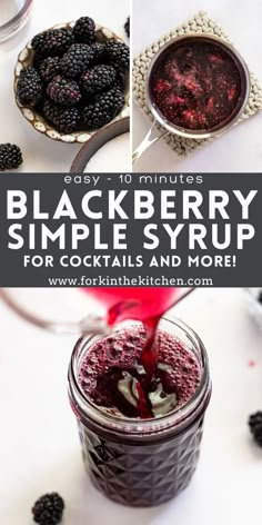 blackberry simple syrup for cocktails and more