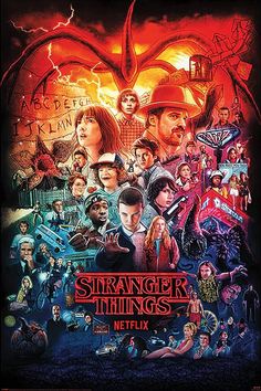 the poster for netflix's upcoming movie, strange things is shown on an instagram