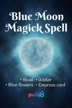 Full Moon Ritual For Couples, Blue Moon Water Uses, Blue Supermoon, Moon Water Spell, Blue Moon Magic, Blue Moon Spells, Blue Moon Witchcraft, Full Blue Moon Ritual, Blue Moon Spells And Rituals