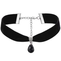 PRICES MAY VARY. 【Hypoallergenic Material】 This Teardrop Velvet Choker is made of high-quality velvet, alloy, and plastic. It is strong and durable, not easy to rust or break. The velvet material is comfortable to wear, skin-friendly, and gives you a good wearing experience 【Retro and Elegance】This black choker is very retro and elegant. The classic wide bar plus rhinestone pendant design can reflect dazzling light under various light sources, whether it is daily travel or dinner party, it can m Trendy Black Jewelry For Cosplay, Choker 90s, Holiday Party Accessories, Velvet Necklace, Gothic Chokers, Black Velvet Choker, Black Choker Necklace, Velvet Choker, Black Choker