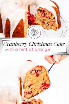 Flavored with a hint of orange, this festive cake recipe always comes out tender and moist. This Cranberry Christmas Cake recipe makes tender Bundt Cake full of fresh cranberries and a swirl of cranberry sauce that’s simply divine. Perfect Holiday Dessert!
Go to  errenskitchen.com for easy, delicious, and even quick recipes for breakfast, lunch, dinner, and desserts!