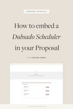 an email form with the text how to embed a dubsado scheduler in your