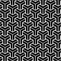 an abstract black and white pattern with intertwined lines in the shape of hexagons