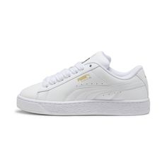 Puma Suede White, Puma White Sneakers, Unisex Shoes Sneakers, White Puma Sneakers, Modern Streetwear, White Puma, Puma White, Old Shoes, Puma Suede