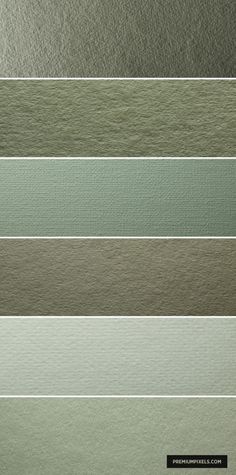 four different shades of gray and green