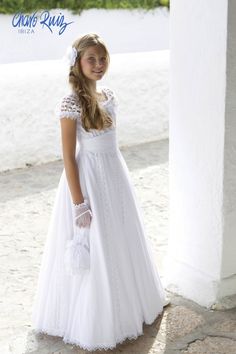 Comunion Dress, Charo Ruiz Ibiza, White Flower Girl Dresses