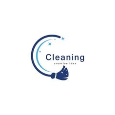 the logo for cleaning company with a fish on it's head and stars above