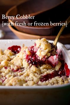 berry cobbler with fresh or frozen berries?