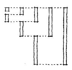 the letter t is made up of squares and lines, vintage line drawing or engraving