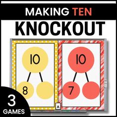 two pictures with the words making ten knockout in front of them, and an image of