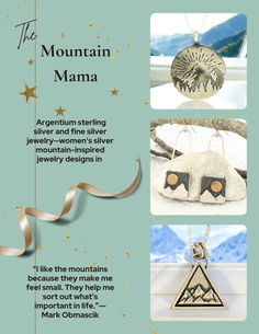 Looking for that perfect unique nature-inspired jewelry gift for her? For the mountain lover. Find Argentium sterling silver and silver and gold together rings, earrings, necklaces, bracelets, and pendants at Pure Whimsy Jewerly. All handmade artisan jewelry. Mountain Ocean, Gold Mountain, Mountain Lover, Fine Silver Jewelry, Natural Gemstone Jewelry, Unique Nature