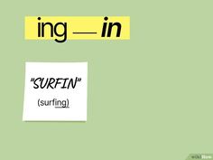 a piece of paper with the words surfing on it and an image of a yellow sticker