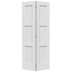 an open white door on a white background