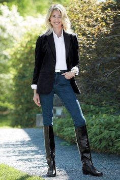 Equestrian Outfits Women, Riding Boot Outfits, Knee Boots Outfit, Equestrian Chic, Equestrian Outfits, Outfits Women, Classic Outfits, Casual Fall Outfits