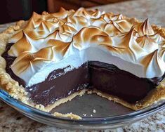 Old-Fashioned Chocolate Pie - Easy Recipes Idea Old Fashion Chocolate Cream Pie Recipe, Grandma's Chocolate Pie Recipe, Chocolate Pie Homemade, Grandma’s Chocolate Pie, Gone To Heaven Chocolate Pie, Homemade Chocolate Pie With Meringue, Chocolate Pie With Sweetened Condensed Milk, Salted Caramel Chocolate Pie, Betty Crocker Chocolate Cream Pie