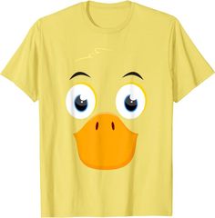 a yellow t - shirt with an angry duck face