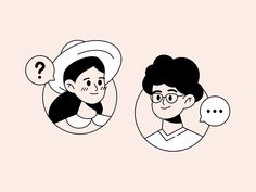 an image of two people with speech bubbles