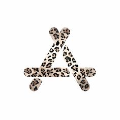 an animal print alphabet with the letter a