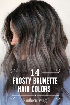 Brown Hair Colors To Hide Grey, Brunette With Gray Hair, Hybrid Hair Color, New Fall Hair Colors 2022 Brunette, Brunette And Grey Hair, Best Color To Cover Grey Hair For Brunettes, Hair Color For Brunettes With Gray, Hair Color Winter 2022, Hair 2023 Trends Women Brunette Color To Cover Grey