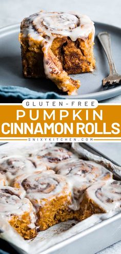 Have a delicious pumpkin recipe for breakfast with these Pumpkin Gluten-Free Cinnamon Rolls! These homemade cinnamon rolls with cream cheese glaze are packed with pumpkin and fall spices. They're an easy pumpkin treat! Gluten Free Pumpkin Cinnamon Rolls, Pumpkin Spice Cinnamon Rolls, Gluten Free Fall Recipes, Banana Diaries, Gluten Free Pumpkin Recipes, Gluten Free Cinnamon Rolls, Fancy Tea, Easy Gluten Free Desserts, Fall Baking Recipes