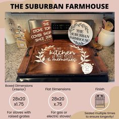 an advertisement for the suburban farmhouse shows what it's like to be in the kitchen