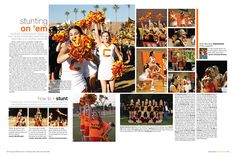 an article in the sports illustrated magazine features cheerleaders from both teams and their coaches