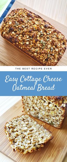 Image for Easy Cottage Cheese Oatmeal Bread Cottage Cheese Oatmeal Bread, Cottage Cheese Meal Ideas, Cottage Cheese Loaf, Cottage Cheese Oatmeal, Thm Muffins, Cottage Bread, Cheese Oatmeal, Cottage Cheese Bread Recipe, Cottage Loaf