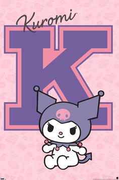 the letter k is for kawaimi with an image of a cat on it