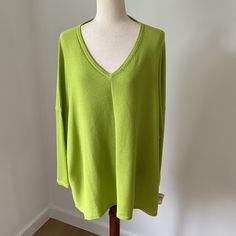 Nwt Ronaldus Shamask V-Neck Sweater. * One Size Fits All, But Best Suggested For Size L Please See Tag . * The Fit Is Oversized Look ( Sort Of Poncho Look ) * The Cut Is Drop-Shoulder Sleeves * Sleeves Are Butterfly Style * Total Length 28” Inches * Material : 100% Cotton. Green V-neck Tops For Layering, Green V-neck Sweater For Spring, Oversized V-neck Sweater In Solid Color, Oversized V-neck Solid Color Sweater, Oversized V-neck Fine Knit Sweater, Oversized Fine Knit V-neck Sweater, Green V-neck Sweater For Winter, Oversized Green V-neck Top, Green V-neck Spring Sweater