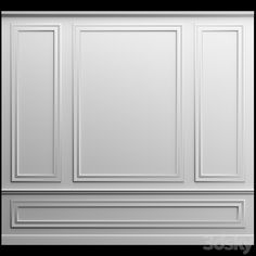 a white cabinet with two doors and some drawers