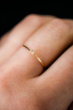 Rings No Stone, Petite Rings, Infinity Rings, Gold Knot Ring, Delicate Gold Ring, Bridesmaid Rings, Gold Stacking Ring