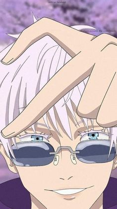 an anime character wearing sunglasses and looking at the camera