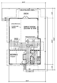 the floor plan for a two story house