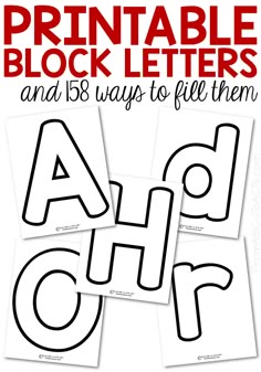 the printable alphabet block letters and its ways to fill them