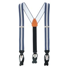 In a world full of belts, stand out from the crowd with these bold Oliver Stripe Convertible Braces. Whether you are dressing up for a business meeting, special event, or church- this accessory will put the finishing touch on your attire. The suspenders are also fully adjustable and stretch for a custom fit. Convertible braces are convenient because you can attach them to your pants with either button or clip ends depending on your needs. Add a pop of color to your look with these sophisticated Suspenders For Men, Charitable Giving, Bold Stripes, Business Meeting, Hole Punch, In A World, Braces, Belt Size, Suspenders