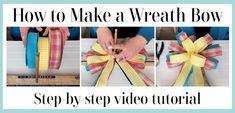 how to make a wreath bow step by step with video instructions for beginners and homeowners alike