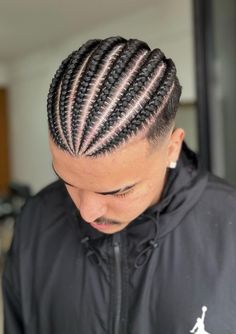 Men’s Cornrows Fade, Braids For Men Curly Hair, Cornrow Hairstyles On Men, Faded Cornrows Men, Men’s Braids Top, Short Hair Men Braid Styles, Braids For Men 4c Hair, Cornrow Hairstyles For Black Man, Braids For Men With Fade Short Hair