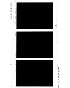 the back side of a black and white photo with three squares on it, all in different sizes