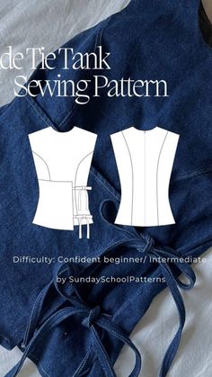 the front and back of a sewing pattern