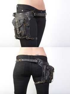 Pretty sure this is a step up from my Hiking Fanny Pack i have right now. I Want this!! Moda Steampunk, Mode Steampunk, 80s Fashion Trends, Lara Croft, Hip Bag, Steam Punk, Steampunk Fashion, 80s Fashion, Looks Style