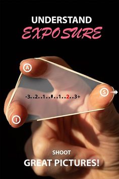 a person holding up a piece of paper with the words,'understand exposure '