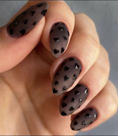 CHIC VALENTINES DAY NAIL IDEAS | CHIC NAILS January Nails, February Nails, Goth Nails, Nail Swag, Black Nail, Nailed It, Heart Nails, Unique Nails, Funky Nails