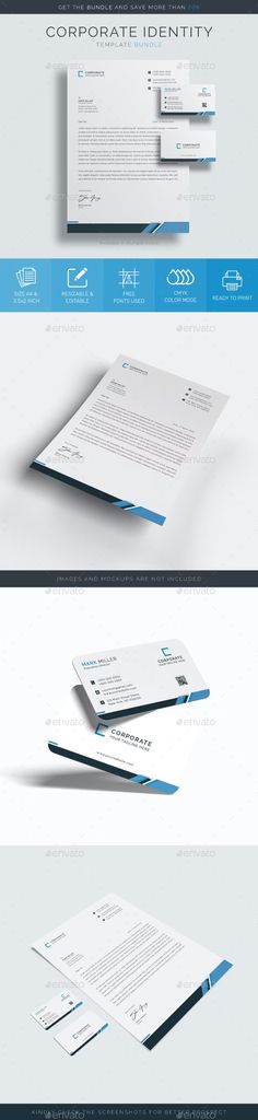 three different types of business cards and envelopes with the same logo on each side