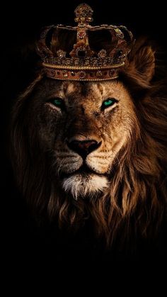 a lion with a crown on its head