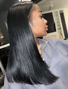 Sew In Straight Hair, Pressed Natural Hair, Silk Press Natural Hair, Eyebrows Eyelashes, Twisted Hair, Black Ponytail Hairstyles, Corte Bob, Aesthetic Girly, Quick Weave Hairstyles