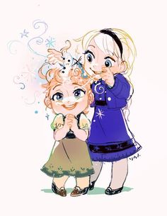 Princesas Disney Anime, Anna And Elsa, Frozen Disney Movie, Frozen Elsa And Anna, Walt Disney Animation, Snow Queen, Disney Dream