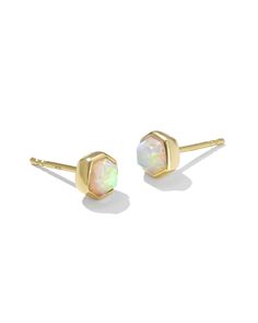 Your everyday ear candy, the Davie 18k Gold Vermeil Stud Earrings in White Kyocera Opal are a sure to be classic in your collection of forever keepsakes. Style tip: Wear as a symbol of your birth month, for a personalized piece you’ll cherish for years to come. White Kyocera Opal represents October birthdays, inspiring positivity, love, and transformation. Metal 18k Gold Vermeil What Is Vermeil? Vermeil (that’s pronounced ver-may) is a gold plating technique that dates back to the 19th century. October Birthdays, Double Band Ring, Plating Techniques, Double Band Rings, Ear Candy, Demi Fine Jewelry, New Jewelry, Birth Month, Natural Opal