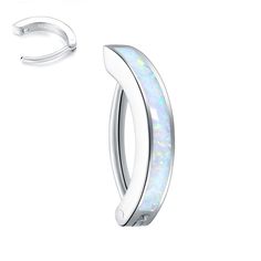 a pair of white opal hoop earrings on a white background with clippings